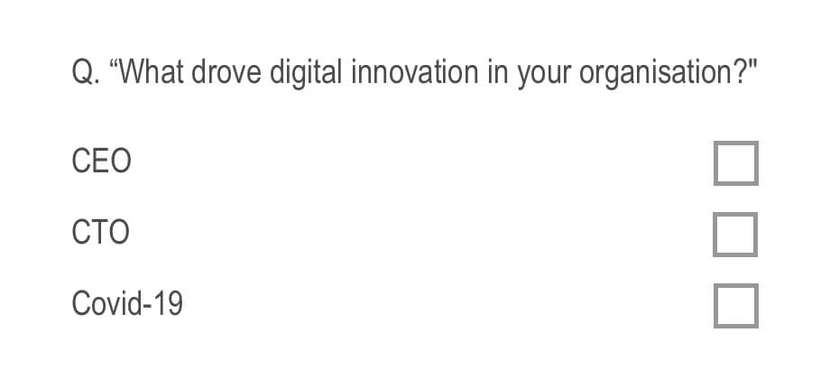 What drove digital innovation in your organisation