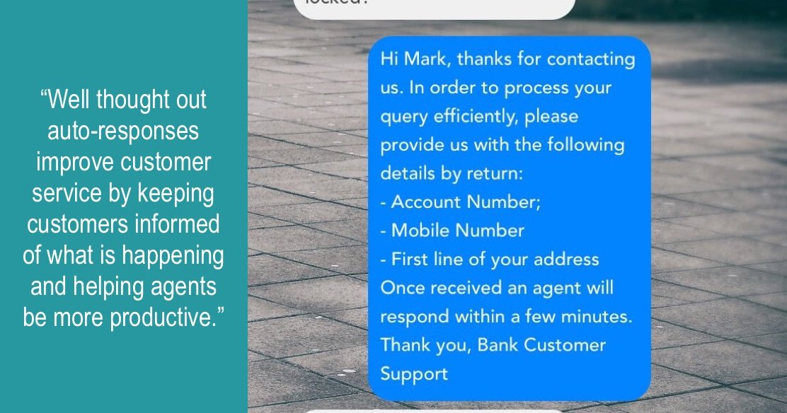 messaging auto responses customer service